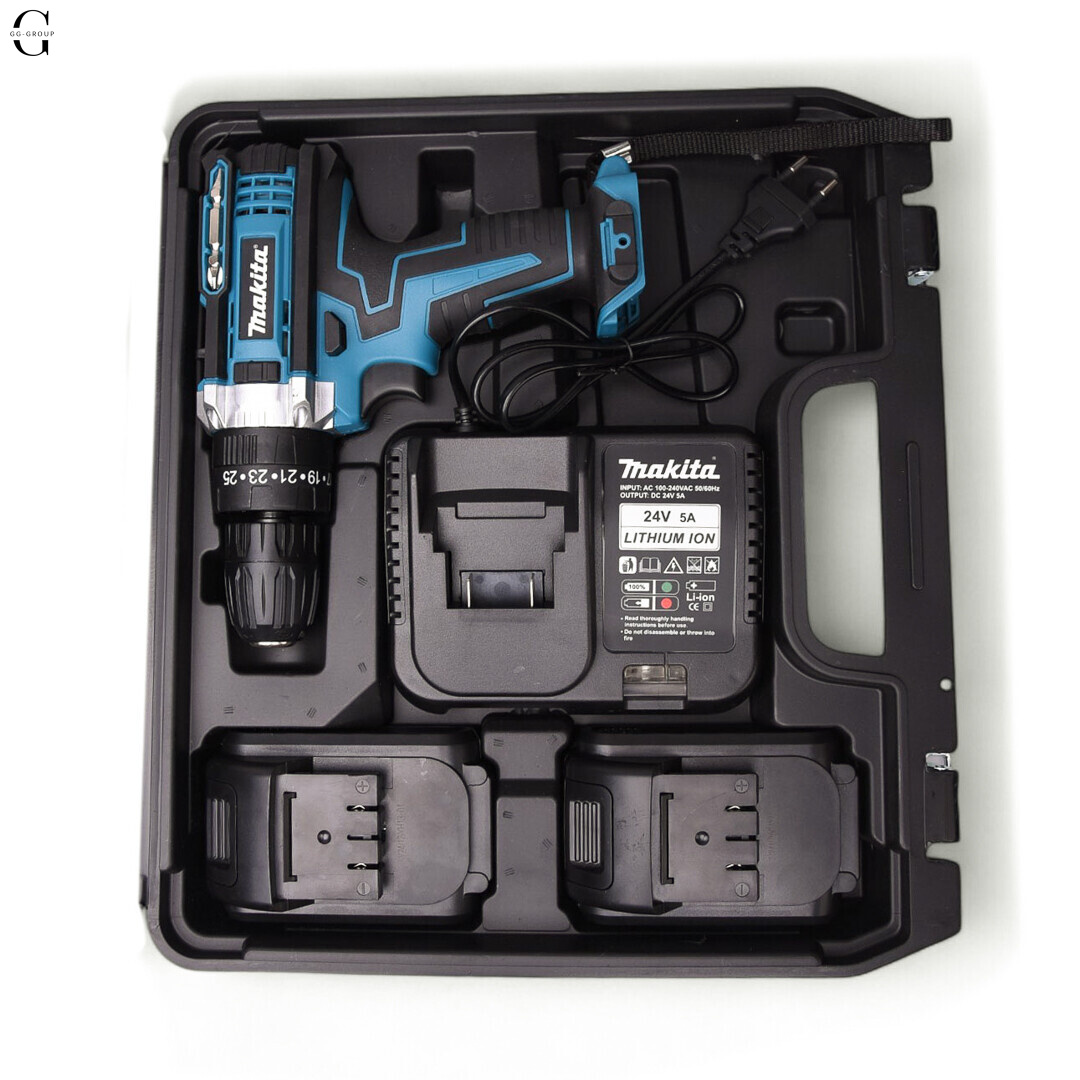 Набор инструментов с аккумуляторным шуруповертом Makita 24V, 33 предмета